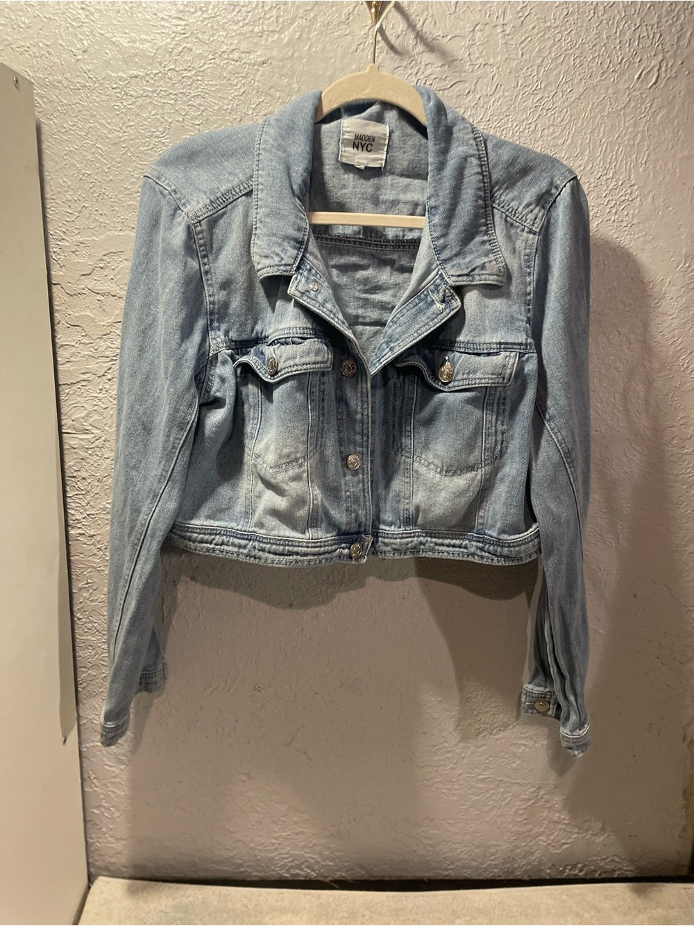Madewell Light Blue Cropped Denim Jacket